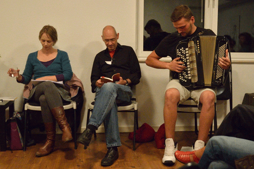 Von links nach rechts: Marie T. Martin, Stefan Blankertz und Rui Lobo (Foto: Horst ter Haar, 2013 im GIK)