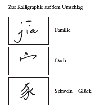 Zur Kalligraphie auf dem Umschlag