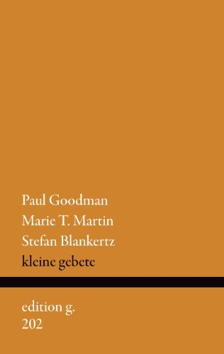 Buchcover: Kleine Gebete (Goodman, Martin, Blankertz)
